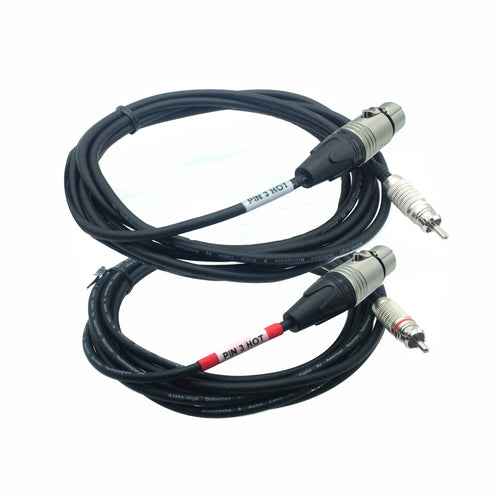 American Recorder Technologies AMERICAN RECORDER XLR Female with PIN 3 HOT to RCA Male Audio Cables - Pair