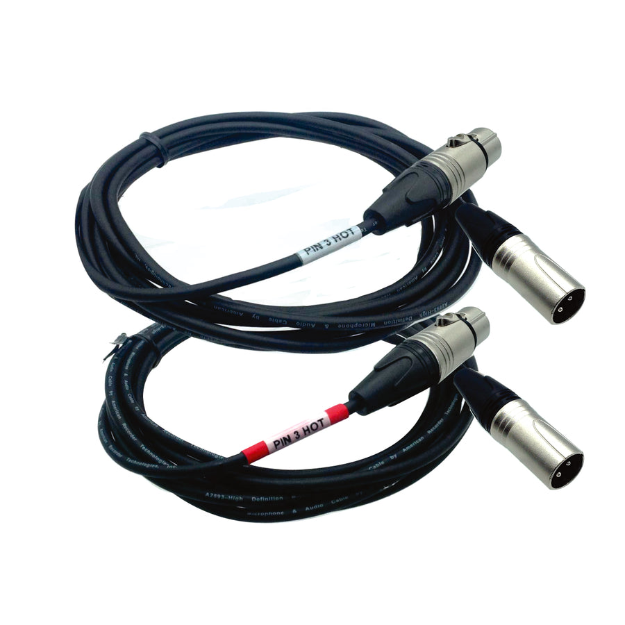 American Recorder Technologies AMERICAN RECORDER XLR Female with PIN 3 HOT to XLR Male Audio Cables - Pair