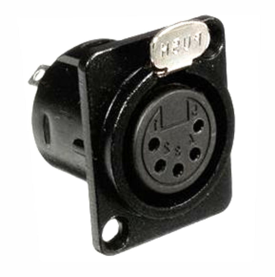 American Recorder Technologies 5 Pin Female XLR D Type Panel Mount