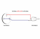 American Recorder Technologies AMERICAN RECORDER XLR Male with PIN 3 HOT to RCA Male Audio Cables - Pair, view 2