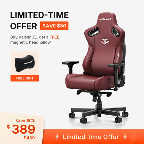 AndaSeat Classic Maroon Kaiser 3E Series Ergonomic Office Gaming Chair