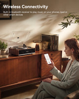 AngelsHorn Angels Horn AH X200 Turntable Hi-Fi System with Built-in Speakers & Bluetooth, view 6