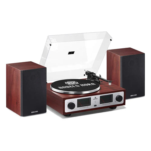 AngelsHorn Angels Horn AH6 Hi-Fi Turntable System – Premium Vinyl Record Player with Bookshelf Speakers
