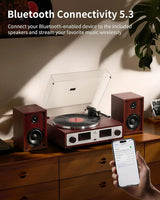 AngelsHorn Angels Horn AH6 Hi-Fi Turntable System – Premium Vinyl Record Player with Bookshelf Speakers, view 6