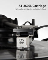 AngelsHorn Angels Horn H002BT-BK Exceptional Quality Vintage Wooden Bluetooth Turntable Vinyl Player, view 3
