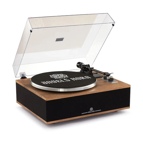 AngelsHorn Angels Horn H019 Hi-Fi Bluetooth Turntable with Built-in Speakers vintage record player