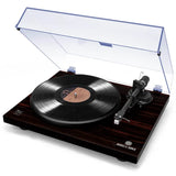 AngelsHorn Angels Horn H002-BK Record Player Vintage Vinyl Turntable (Mahogany), view 2