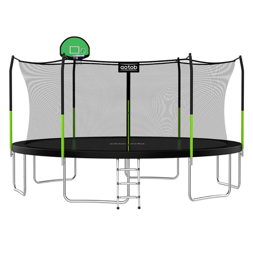Aotob 14ft Trampoline with Safety Net & Ladder