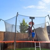 Aotob 15 ft Outdoor Trampoline with Safety Net, Basketball Hoop & Ladder, view 4