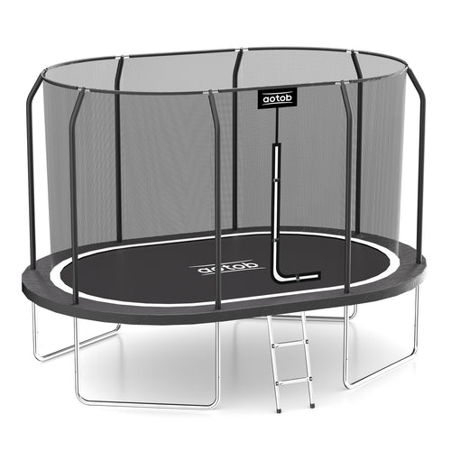Aotob Oval Trampoline With Enclosure Net
