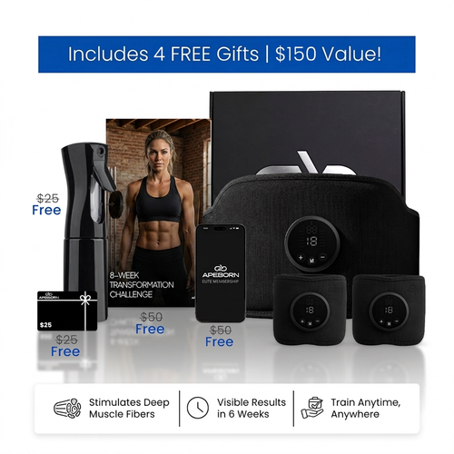 APE BORN NextGen Ultra Muscle Stimulator – EMS Abs & Arms Toning Kit