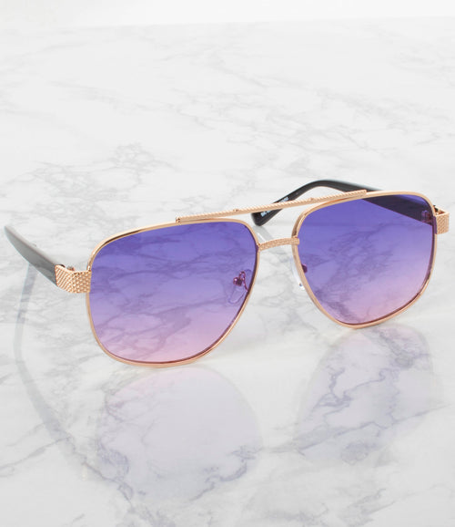 Apparel Candy Single Color Sunglasses - BK-WH915-PURPLE- Pack of 6 - $3.5/piece
