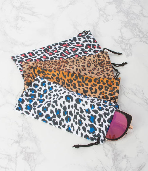 Apparel Candy Animal Print Sunglass Pouch - Pack of 12