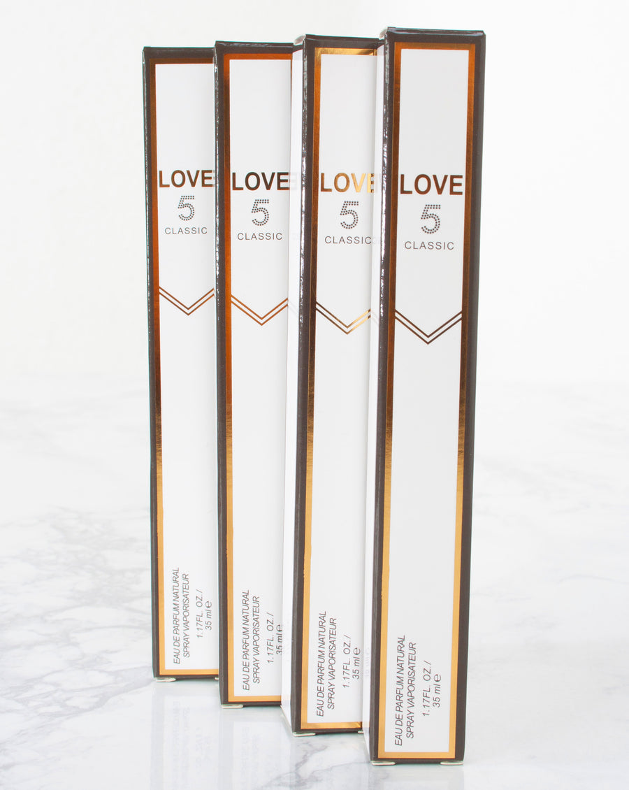 Apparel Candy Classic Love 5 Women Travel Size - Pack of 4