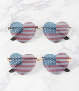 Apparel Candy Wholesale Americana Rimless Heart Sunglasses - M3012AP/FG- Pack of 12, view 2