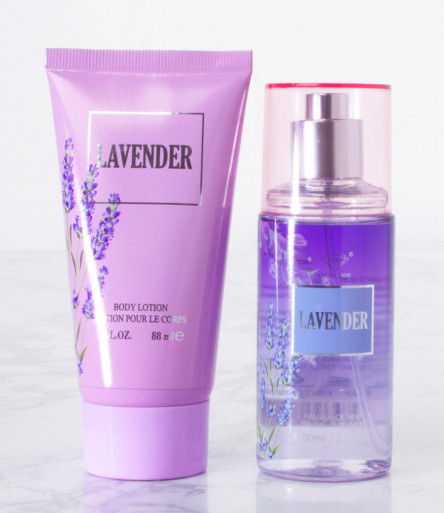 Apparel Candy LAVENDER BODY LOTION & BODY SPRAY SET - Pack Of 4