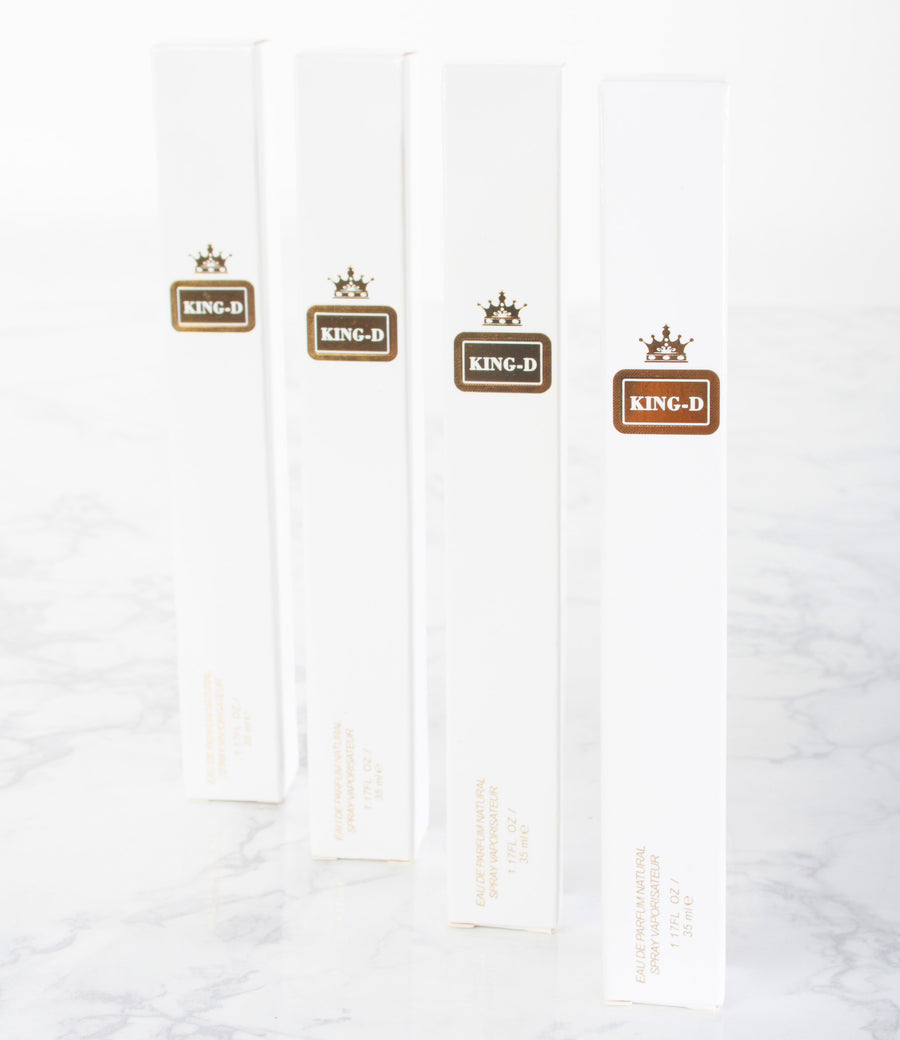 Apparel Candy King-D Men White Travel Size - Pack Of 4