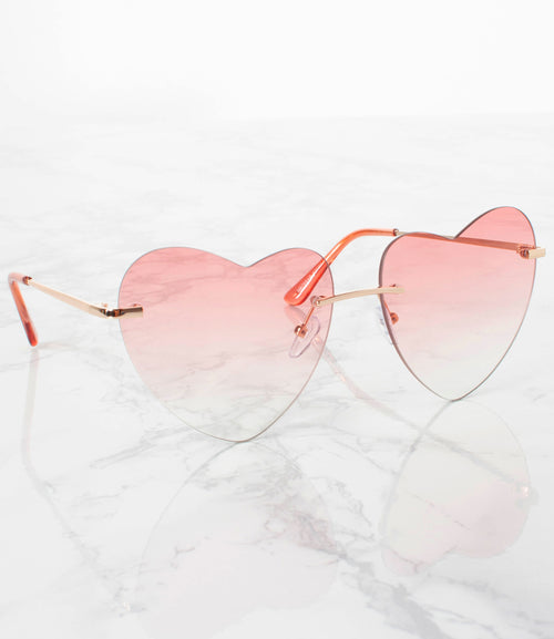 Apparel Candy Single Color Sunglasses - M9768AP-CLEAR-TO-PINK - Pack of 6 - $4.25/piece