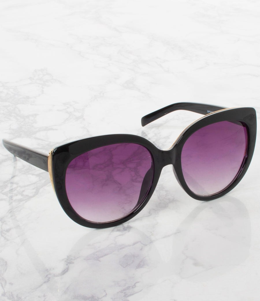 Apparel Candy Single Color Sunglasses - MP60082AP-BLACK- Pack of 6 - $3.75/piece