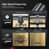 AtomStack A20 Pro 1064nm 20W Fiber Laser Marking And Engraving Machine, view 5