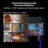 AtomStack Kraft Dual-laser Engraver 20W Diode + 1.2W IR, view 3