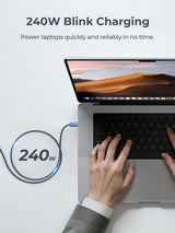 AUKEY CB-DCC241 Circlet Blink 240W 1m DTY Braided USB-C to USB-C Cable, view 4