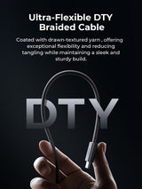 AUKEY CB-DCC241 Circlet Blink 240W 1m DTY Braided USB-C to USB-C Cable, view 5