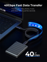 AUKEY CB-DCC401 USB-C to USB-C Cable (240W / 40Gbp / 8K 60Hz), view 3