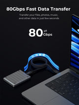 AUKEY CB-DCC402 USB-C to USB-C Cable (240W / 80Gbp / 16K 60Hz ), view 2