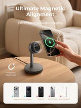 AUKEY Qi2.2 MagFusion 1X Magnetic Wireless Charger LC-MC111 (Wall Charger Not Included), view 3