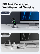 AUKEY Qi2.2 MagFusion 2X Wireless Charging Station 2-in-1 Magnetic Wireless Charger LC-MC213  (Wall Charger Not Included), view 6