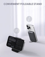 AUKEY MagFusion 10000 10000mAh 30W Magnetic Wireless Charging Power Bank USB C-C  Included Gray PB-MS02, view 5