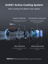 AUKEY MagFusion 3-in-1 Pro Plus Magnetic Wireless Charger with Active Cooling System LC-MC311AP, view 2