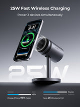 AUKEY MagFusion 3-in-1 Pro Plus Magnetic Wireless Charger with Active Cooling System LC-MC311AP, view 3