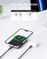 AUKEY MagFusion 6700 6700mAh 20W Magnetic Wireless Charging Power Bank USB C-C  Included Gray PB-MS01, view 6