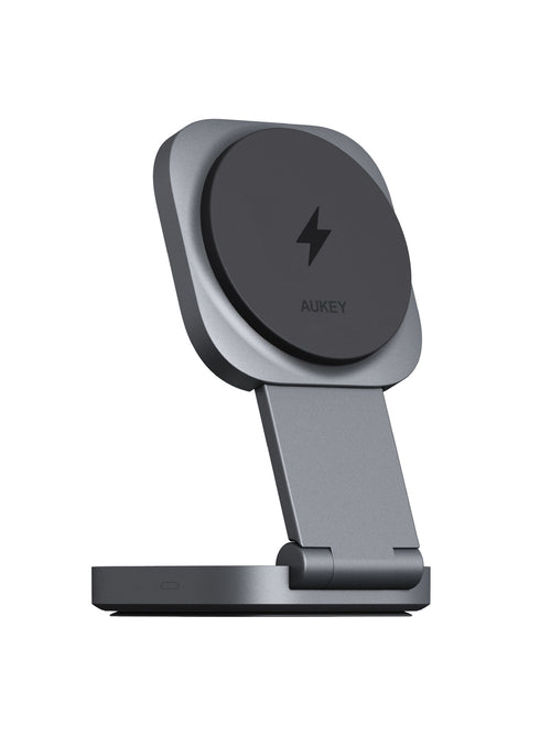 AUKEY MagFusion L Qi2 2-in-1 Foldable Magnetic Fast Wireless Charging Station LC-MC211