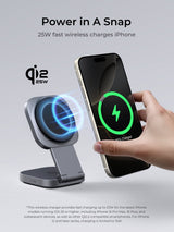 AUKEY MagFusion L Plus Foldable 2-in-1 Magnetic Wireless Charger LC-MC211P, view 3