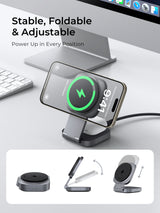 AUKEY MagFusion L Plus Foldable 2-in-1 Magnetic Wireless Charger LC-MC211P, view 5