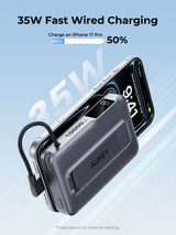 AUKEY MagFusion Vista 10000 Mix Qi2.2 Magnetic Wireless Power Bank with Multiple Functions PA-MS24, view 2
