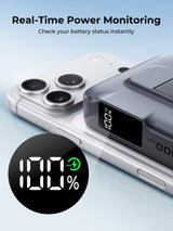 AUKEY MagFusion Vista 10000 Mix Qi2.2 Magnetic Wireless Power Bank with Multiple Functions PA-MS24, view 4