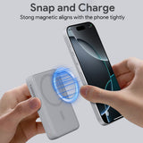 AUKEY MagFusion 10000 slim 10000mAh Magnetic Wireless Charging Power Bank PB-MS04, view 3