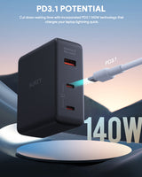 AUKEY Omnia II Mix 140W Wall Charger PA-B7O, view 2
