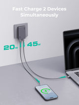 AUKEY Comet Slim 67W PD Wall Charger with GaN Technology PA-C4, view 4