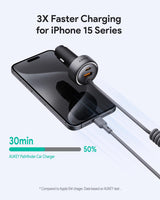 AUKEY CC-P2 Pathfinder Sling 75W Fast Charging Car Charger with Built-in Cable, view 2