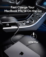 AUKEY CC-P2 Pathfinder Sling 75W Fast Charging Car Charger with Built-in Cable, view 3