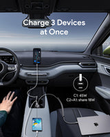 AUKEY CC-P2 Pathfinder Sling 75W Fast Charging Car Charger with Built-in Cable, view 5