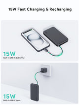 AUKEY Spark Sling 10000 Lite Slim Power Bank with Buit-in USB-C Cable PB-Y53, view 5