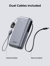 AUKEY Swivel Det 20000 Fast Charging Power Bank with Detachable Cable PB-Y94, view 2