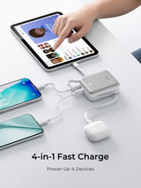 AUKEY Swivel Mini L 10000 22.5W 10000mAh Power Bank with Built-in USB-C and Lightning Cables PB-Y91L, view 5