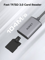 AUKEY UH-C01 USB-C to Card Reader Hub Adapter, view 6